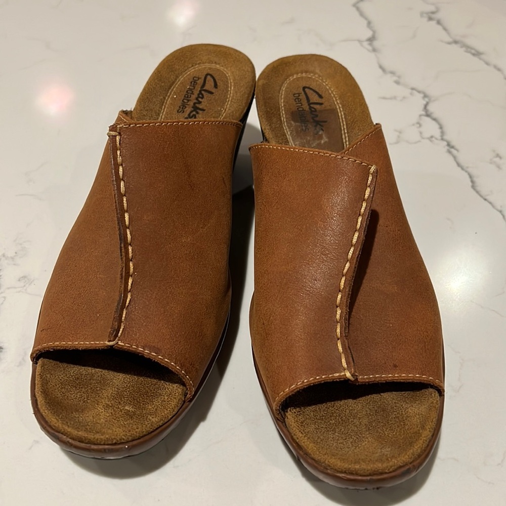 Brown Clark sandals, 8 EUC